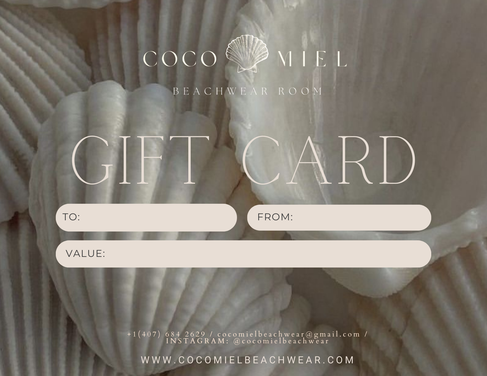 COCOMIEL Gift card